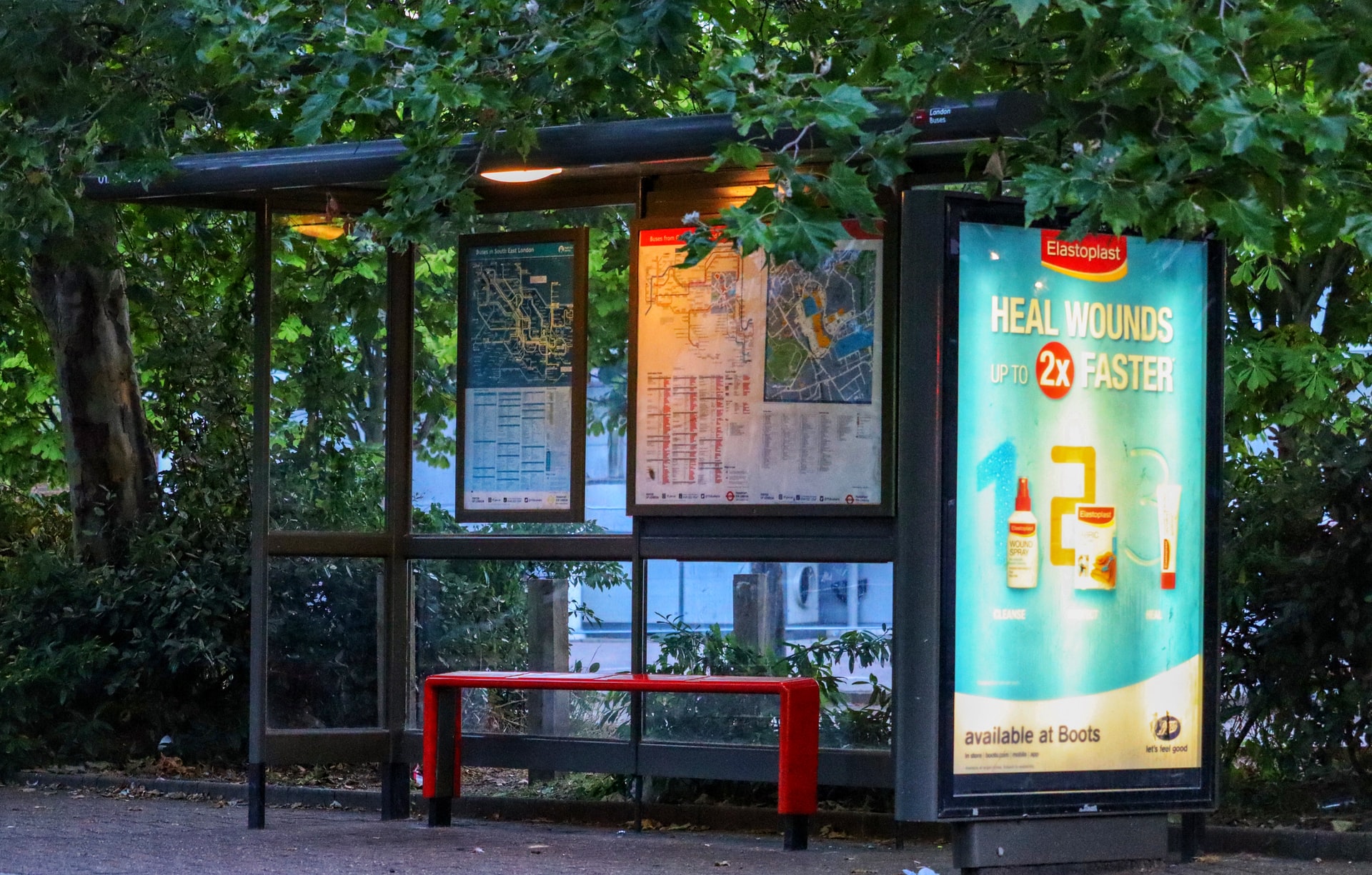 bus bench advertisement