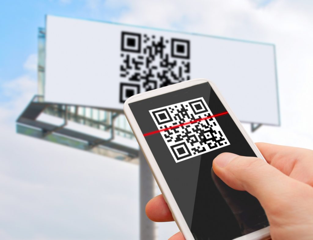 Reading of QR Code from Billboard with Smartphone