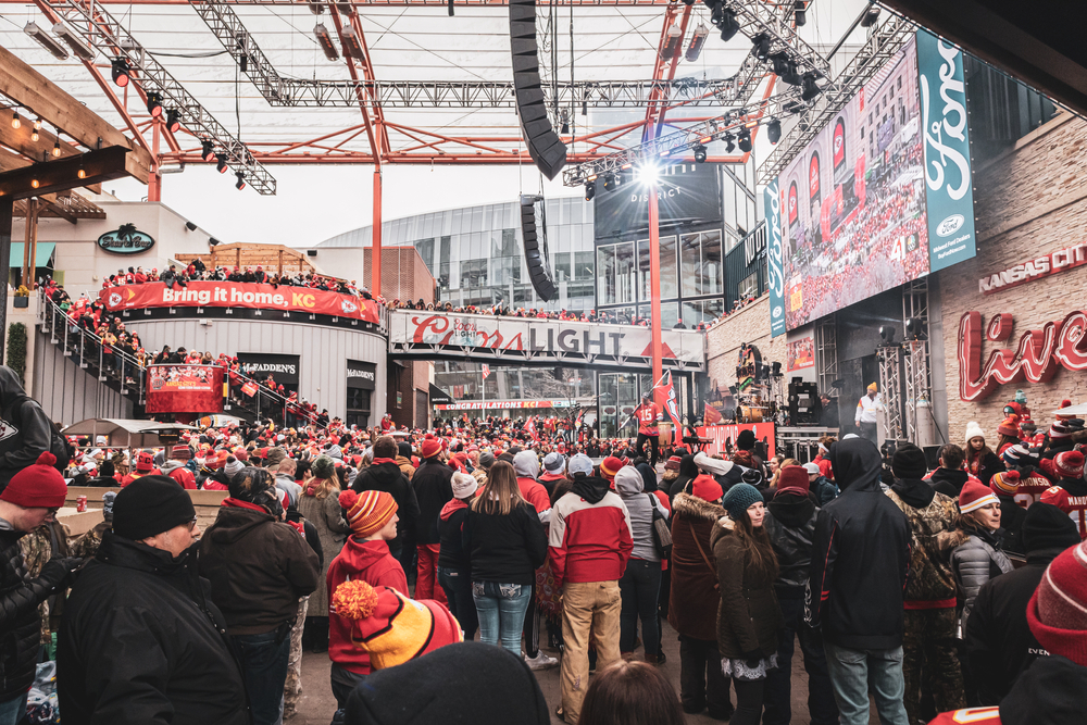 Crowd of Kansas City Chiefs fans