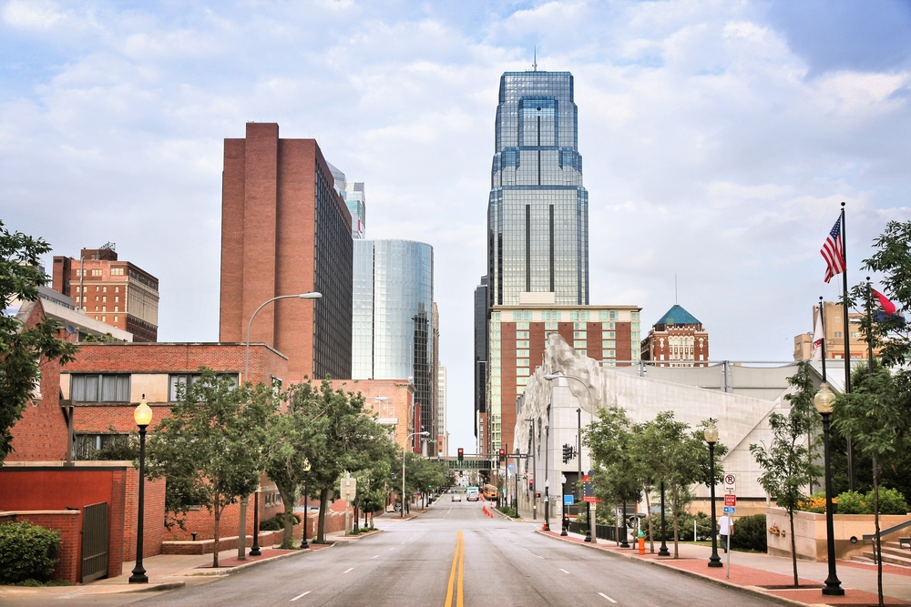 Kansas City downtown street view